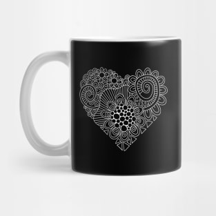 White Heart Mug